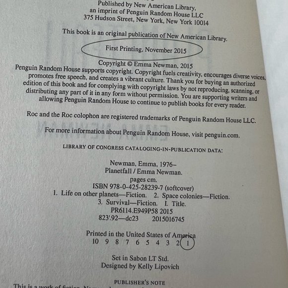 Planetfall by Emma Newman – New – 1st edition - Picture 6 of 7